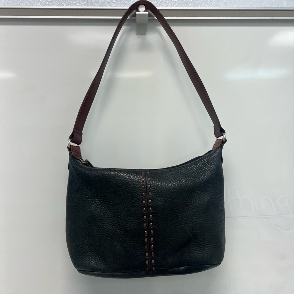 Fossil 1954 black pebbled leather shoulder bag